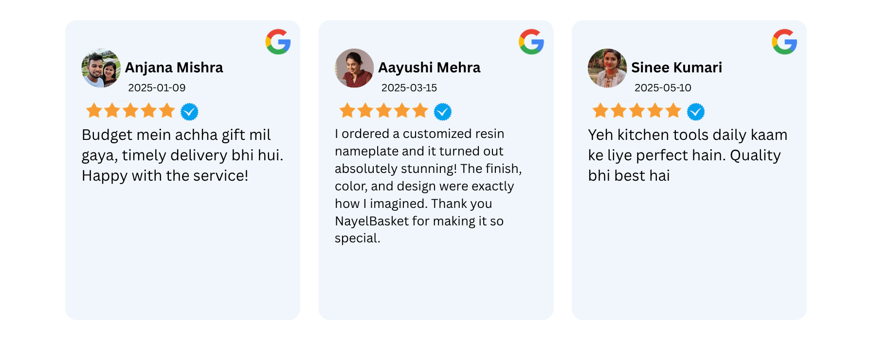 Google Reviews for Nayel basket