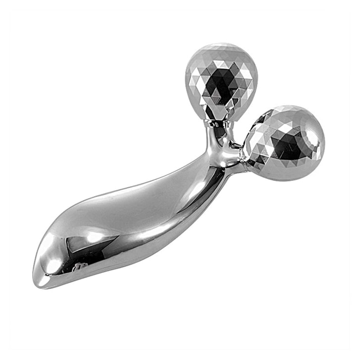 Combo Of 3D Manual Roller with Jade Roller + Gua Sha Facial Tools Massagers - Image 4