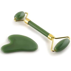 Jade Roller with Gua Sha Tool | Face Massager